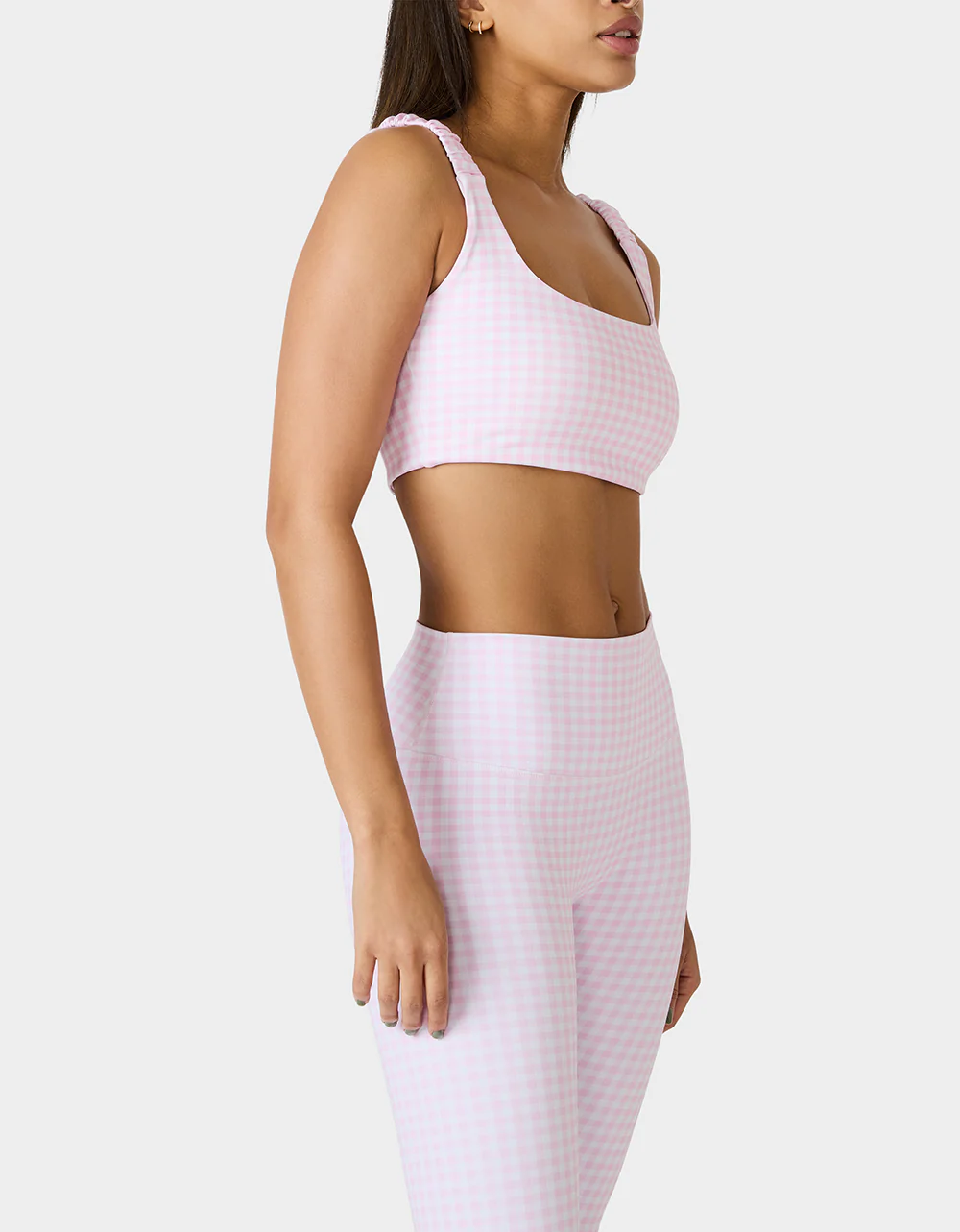 GINGHAM PRINT BRA TOP PINK MULTI - Image 4
